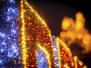 Christmas market on the main street in Dresden Neustadt, Dresden, Saxony, Germany, Europe