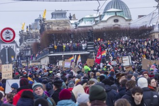 Several thousand people protested on Sunday in Dresden and elsewhere, against the AfD and in favour