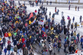 Several thousand people protested on Sunday in Dresden and elsewhere, against the AfD and in favour