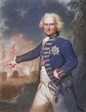 Alexander Hood 1st Viscount Bridport, 1726-1814, British Admiral, Historical, digitally restored