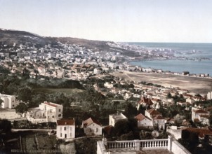 General view seen from Mustapha, Algiers, Algeria, ca 1890, Historical, digitally restored