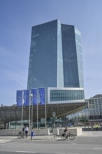 European Central Bank ECB, Main Building, Headquarters, Sonnemannstraße, Ostend, Frankfurt am Main,