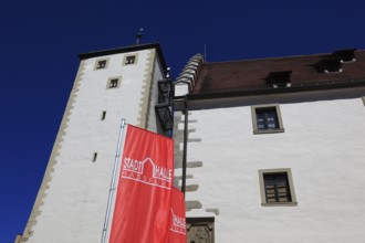 Upper tower and new town hall, Hassfurt, Hassfurt, Hassberge district, Lower Franconia, Bavaria,