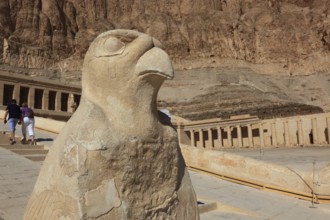 Part of the temple complex, mortuary temple of the first female pharaoh Hatshepsut, Hatshepsut