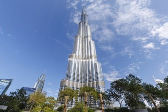 Burj Khalifa tallest building in the world in Downtown Dubai, United Arab Emirates, Asia