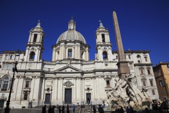 Fountain of the Four Rivers, Fontana dei Quattro Fiumi, Church of Sant'Agnese in Agone