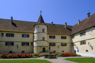 Monastery garden at the Minster of St Mary and St Mark, Reichenau Monastery, Mittelzell, Reichenau