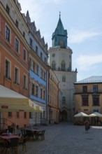 Historic Old Town with colourful buildings and a striking tower in a peaceful atmosphere,