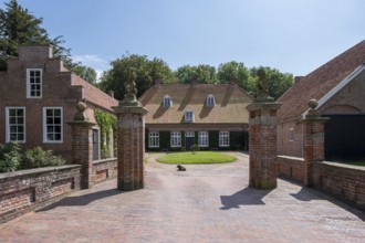 Osterburg, high medieval moated castle, Groothusen, Krummhörn, district of Aurich, Lower Saxony,