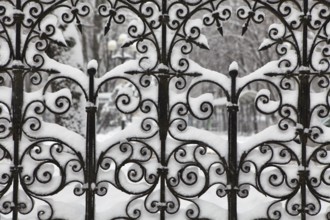 Forging in snow. Krasnodar. Russia