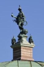 Europe, Germany, Bavaria, Munich, City, Hofgarten, Temple of Diana, Tellus Bavaria bronze statue,