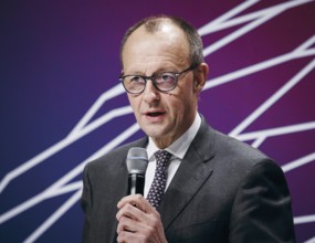 Friedrich Merz, Chairman of the CDU/CSU parliamentary group in the German Bundestag, recorded at