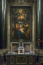 Painting by Peter Paul Rubens, 1577-1640, The Circumcision of Christ, above the altar in the Gesu