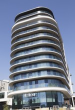 Modern architecture of Hilton Hotel, Bournemouth, Dorset, England, UK