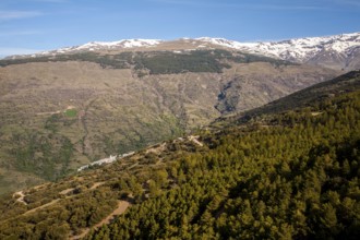 Landscape of Sierra Nevada Mountains in the High Alpujarras, near Capileira, Granada Province,