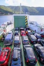 Ferry, near Valbiska, island of Krk, Kvarner Gulf Bay, Croatia, Europe