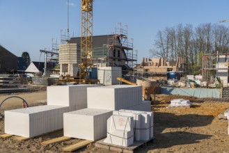 New development area, Am Schwan, in Wesel, where 70 detached and semi-detached houses are being