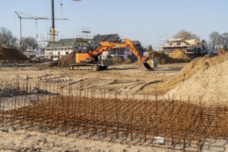 New development area, Am Schwan, in Wesel, where 70 detached and semi-detached houses are being