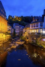 The town of Monschau, in the Eifel, on the river Rur, the Red House, North Rhine-Westphalia,