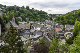 The town of Monschau, in the Eifel, on the river Rur, the Red House, North Rhine-Westphalia,