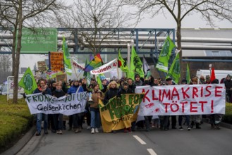 Protest action by the Fridays For Future movement at the Datteln 4 coal-fired power plant, against