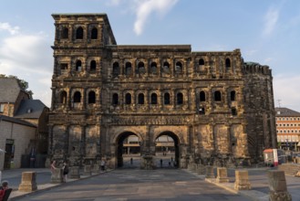 The Porta Nigra, Roman city gate, UNESCO World Heritage Site, in Trier, Rhineland-Palatinate,