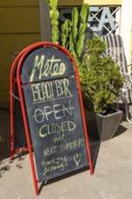 Bar, sign, gastronomy, closed, end of season, Merano, South Tyrol, Italy, Europe