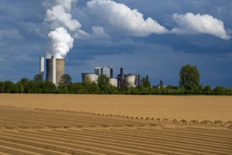 Lignite-fired power plant, RWE Power AG Niederaussem power plant, North Rhine-Westphalia, Germany,