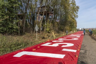 Protest action against the demolition of the village of Lützerath in the Rhenish lignite mining