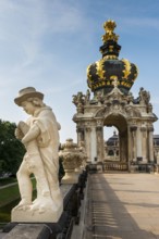 Crown Gate in the Zwinger, park, park complex, architecture, attraction, famous, historical,