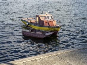 Small fisher boat, Castro, Chiloe, Chile, South America