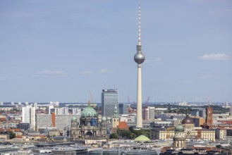 Television tower and Berlin Cathedral. View from the panorama point Kollhoff-Tower at Potsdamer