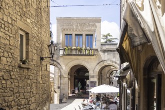 Building in the historic centre, Cassa di Risparmio della Repubblica di San Marino