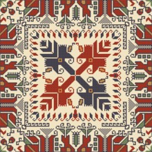 Traditional Bulgarian embroidery vector pattern