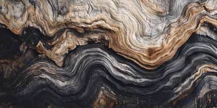 Abstract wooden brown and black background. Generative Ai, AI generated