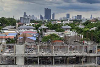 Skyline and residential buildings, Bangkok, Thailand, Asia