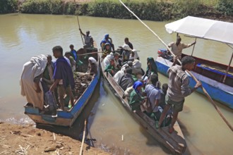 Ahamra region, at the boat landing stage to the waterfalls of the Blue Nile, in the highlands of