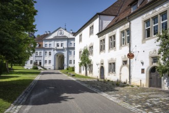 The historic upper long building, Salem Castle, former imperial abbey, former monastery of the