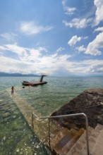 Swimming in Lake Geneva, bathing lake, swimming, summer, summer holiday, bathing holiday leisure,