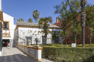 Jardines del Alcazar, Gardens in the Alcazar, Royal Palace of Seville, Seville, Spain, Europe