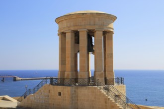 The Siege Bell monument, Valletta, Malta erected 1992 to commemorate the siege of Malta 1940-1943