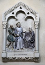 Jesus is condemned to death, stations of the cross, Ufford church, Suffolk, England, UK