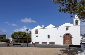 Church Iglesia de San Roque in Tinajo, Lanzarote, Canary Islands, Spain, Europe