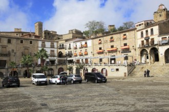 Plaza Mayor main square, historic medieval town of Trujillo, Caceres province, Extremadura, Spain,