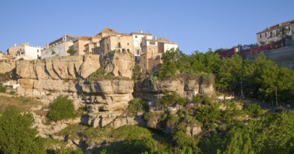 River Tajo limestone gorge cliffs, Alhama de Granada, Spain, Europe