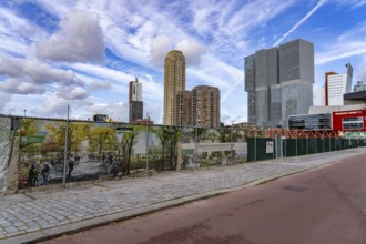 The Rijnhaven, a 28-hectare harbour basin, has now been filled in by almost a third to create space