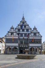 Town Hall on Rathausplatz, Weser Renaissance, Paderborn, Westphalia, North Rhine-Westphalia,