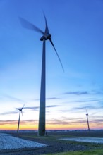 Wind power plants, wind farm, near Jackerath, Rhenish lignite mining area