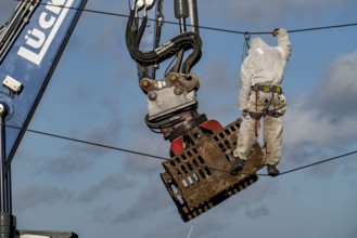 Beginning of the eviction of the Lützerath hamlet, camp of climate activists and squatters, at the