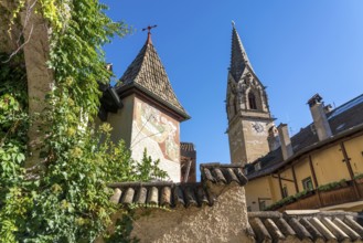 The village of Tramin on the wine route, in South Tyrol, wine-growing region of Gewürztraminer,